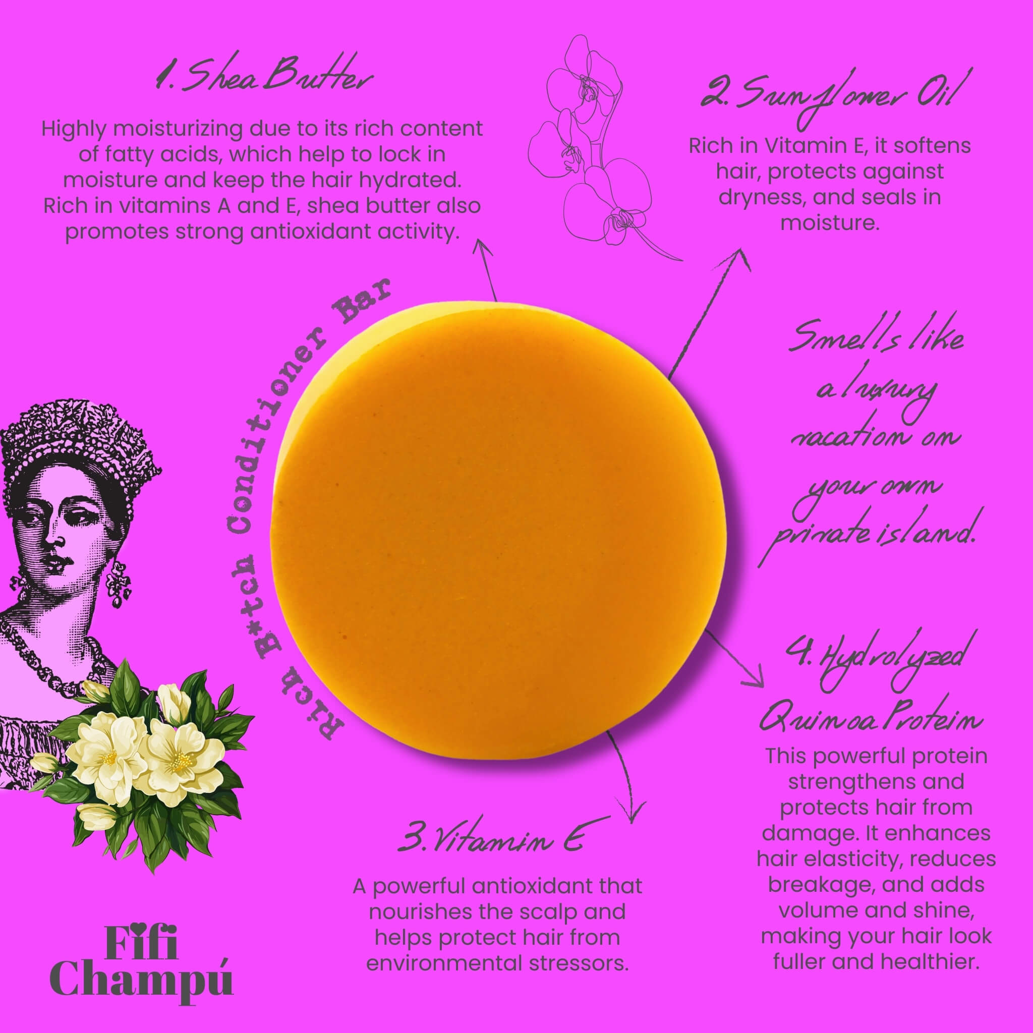 Rich B*tch Conditioner Bar: Luxuriously Nourishing for Dry, Thirsty Hair