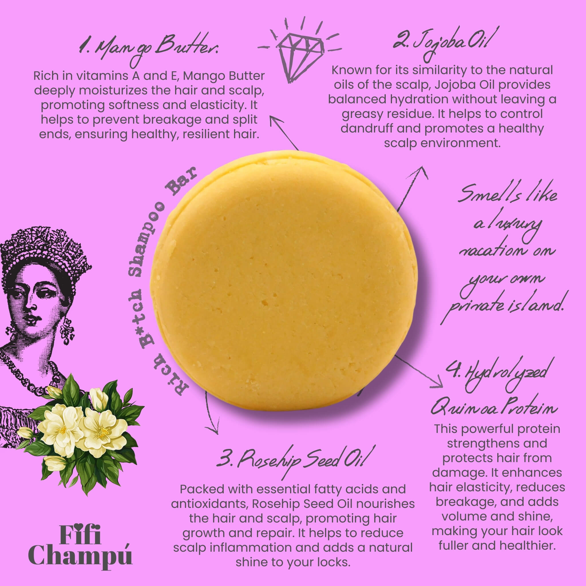 Rich B*tch Shampoo Bar: Deep Repair and Luxe Hydration